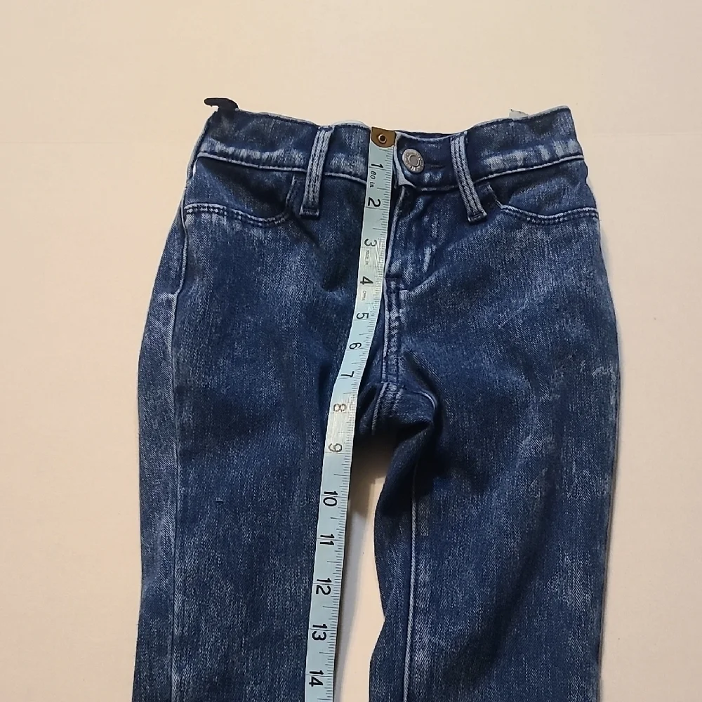 Stylish Old Navy Blue Girls Denim Jeans Elastic Adjustable Waist EUC Size 8